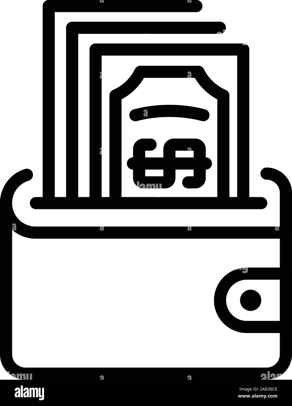 Money wallet icon, outline style Stock Vector Image & Art - Alamy