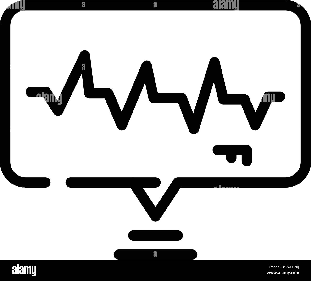 Speech authentication icon, outline style Stock Vector