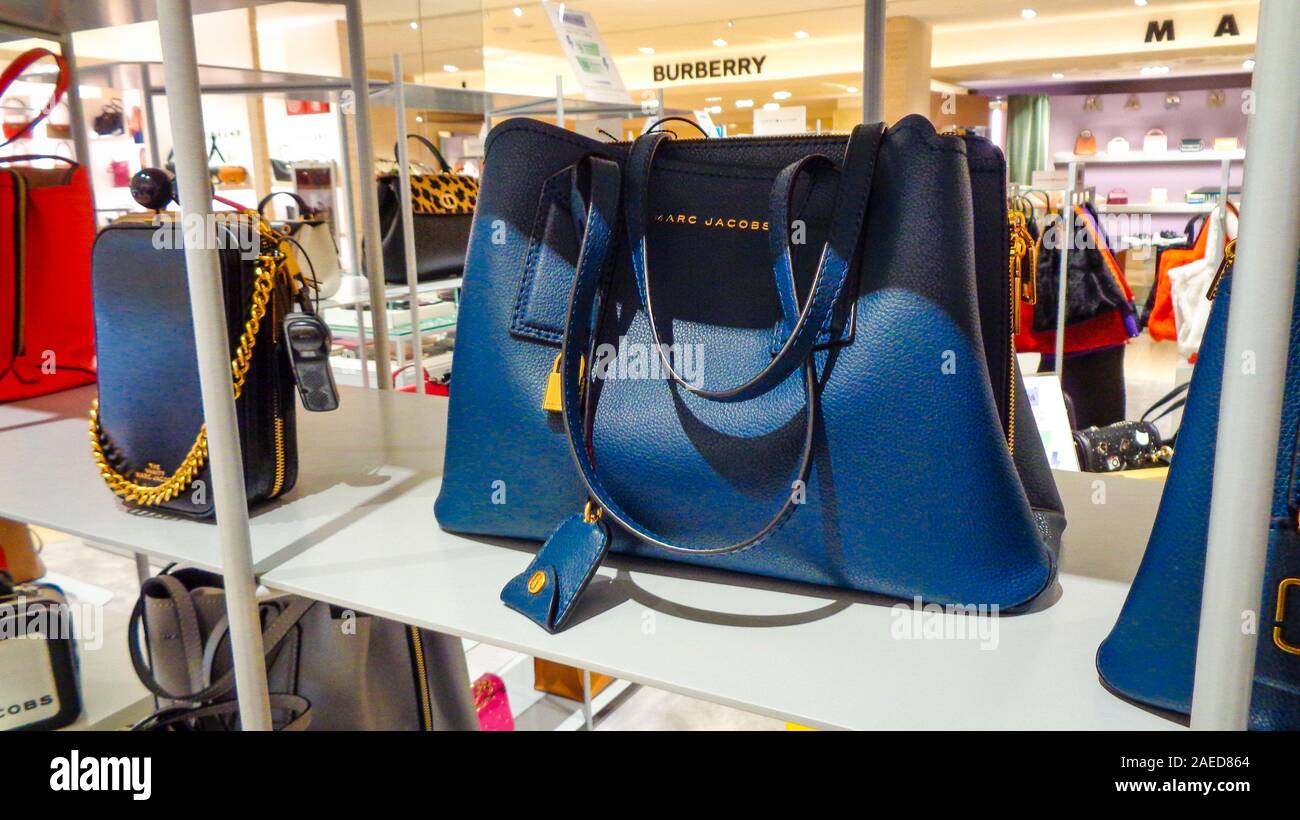 Luxury branded leather bag inside famous shopping center Galerie La Fayette  in Paris, France Stock Photo - Alamy