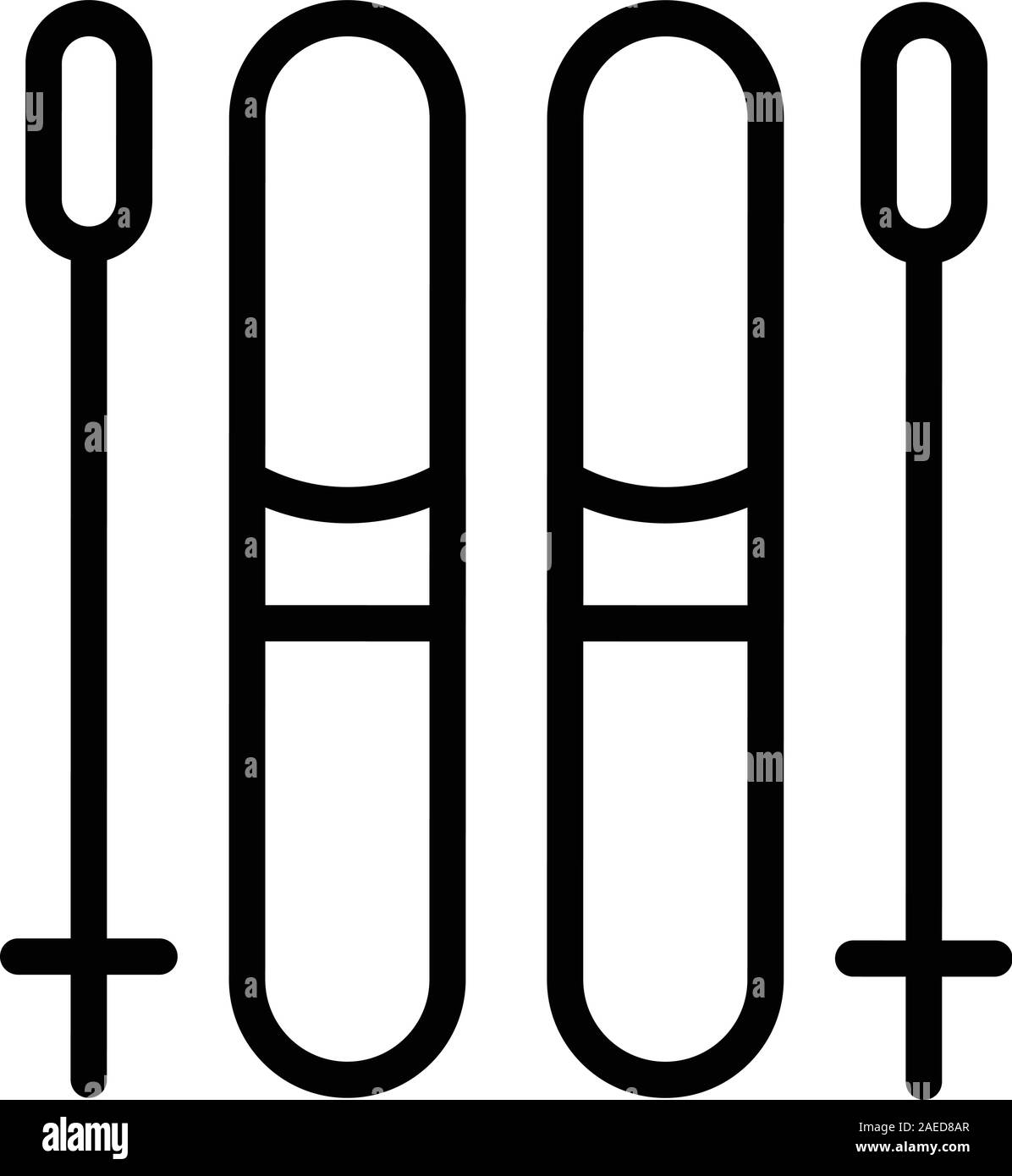 Ski equipment icon, outline style Stock Vector Image & Art - Alamy