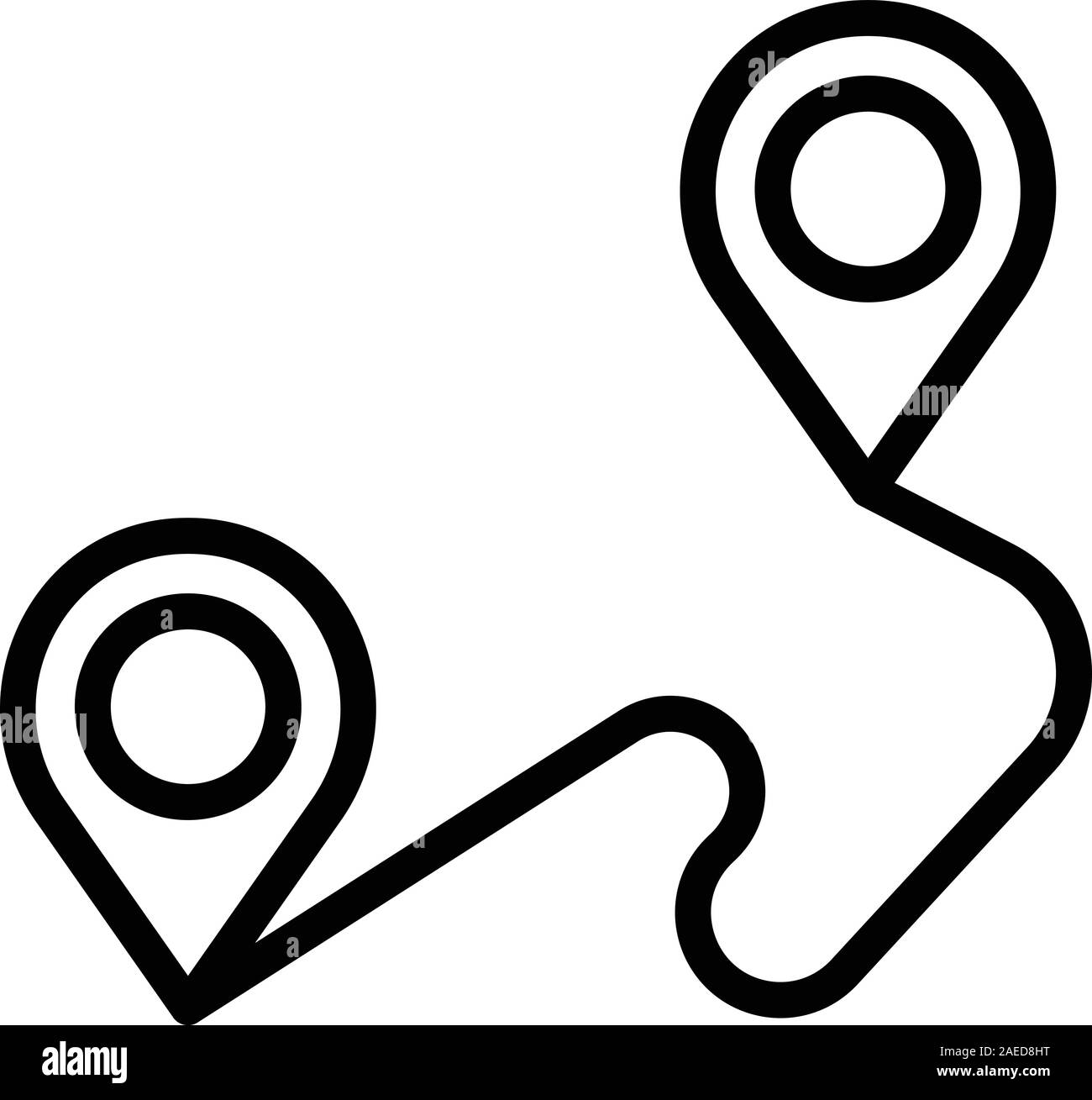 Sport route icon, outline style Stock Vector Image & Art - Alamy