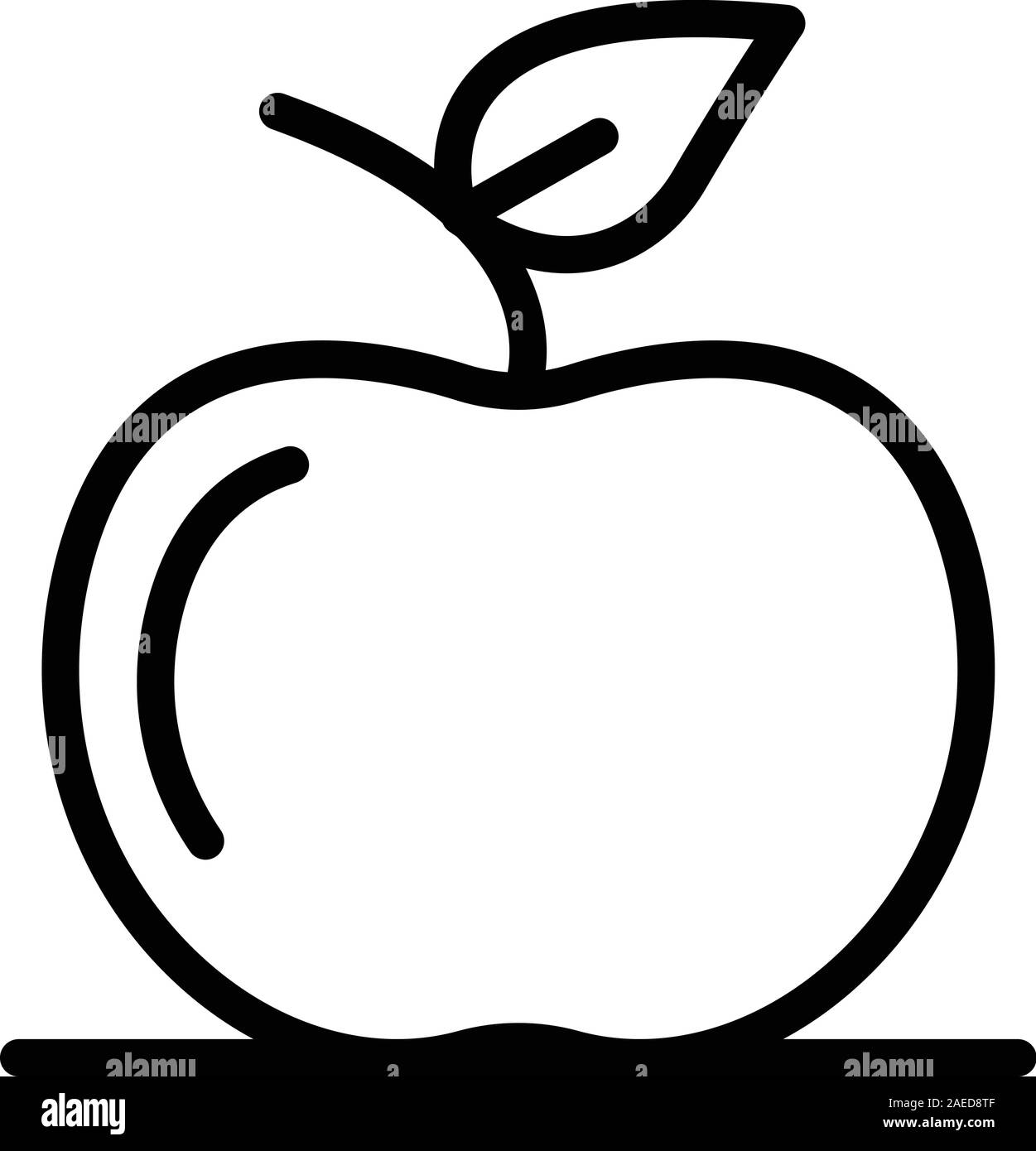 Fresh apple icon, outline style Stock Vector Image & Art - Alamy