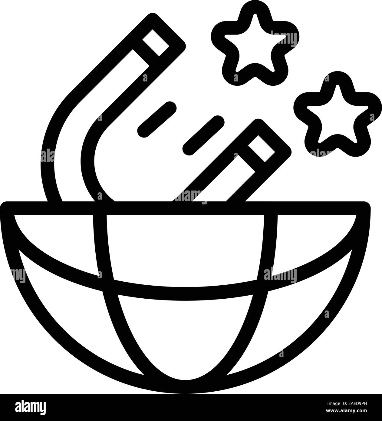 Campaign global magnet icon, outline style Stock Vector Image & Art - Alamy