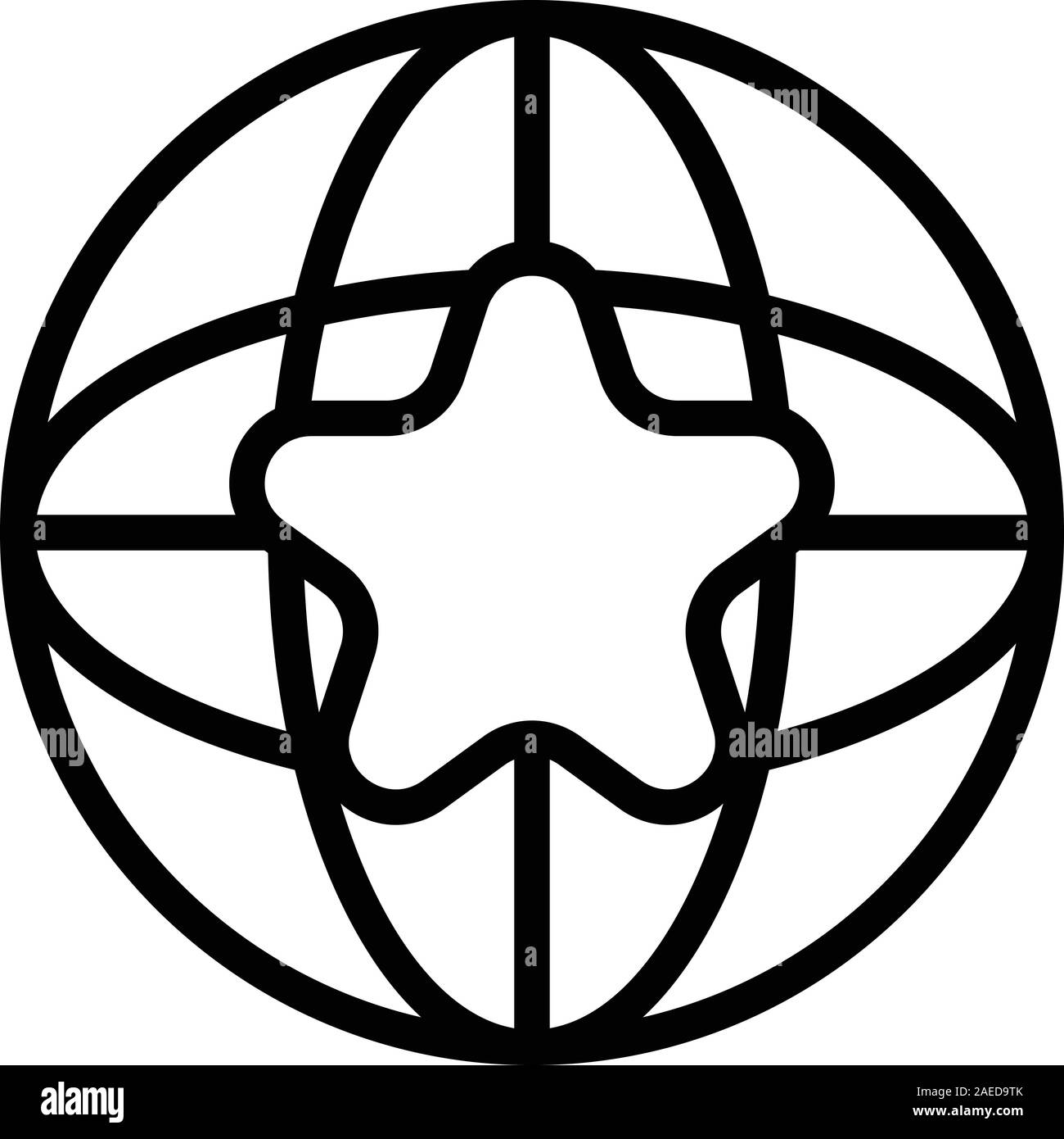 Global adword icon, outline style Stock Vector Image & Art - Alamy