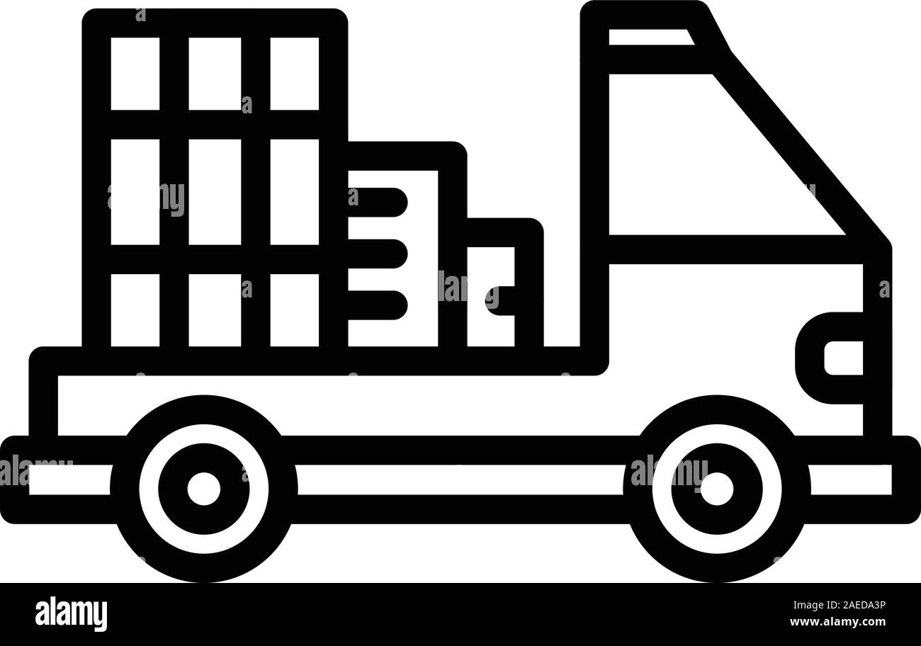 Adress relocation icon, outline style Stock Vector