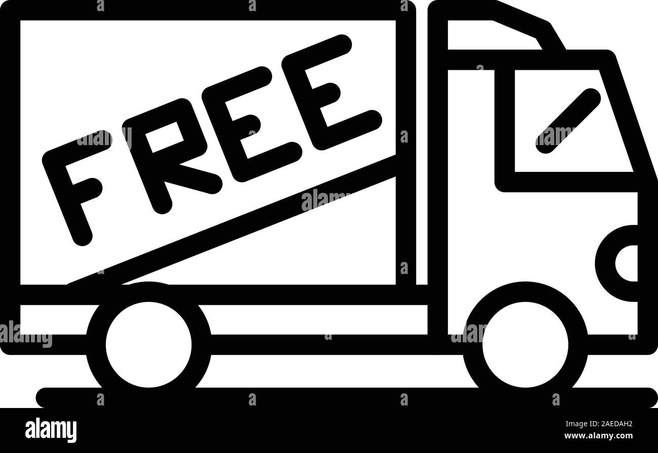 Free parcel delivery icon, outline style Stock Vector Image & Art - Alamy