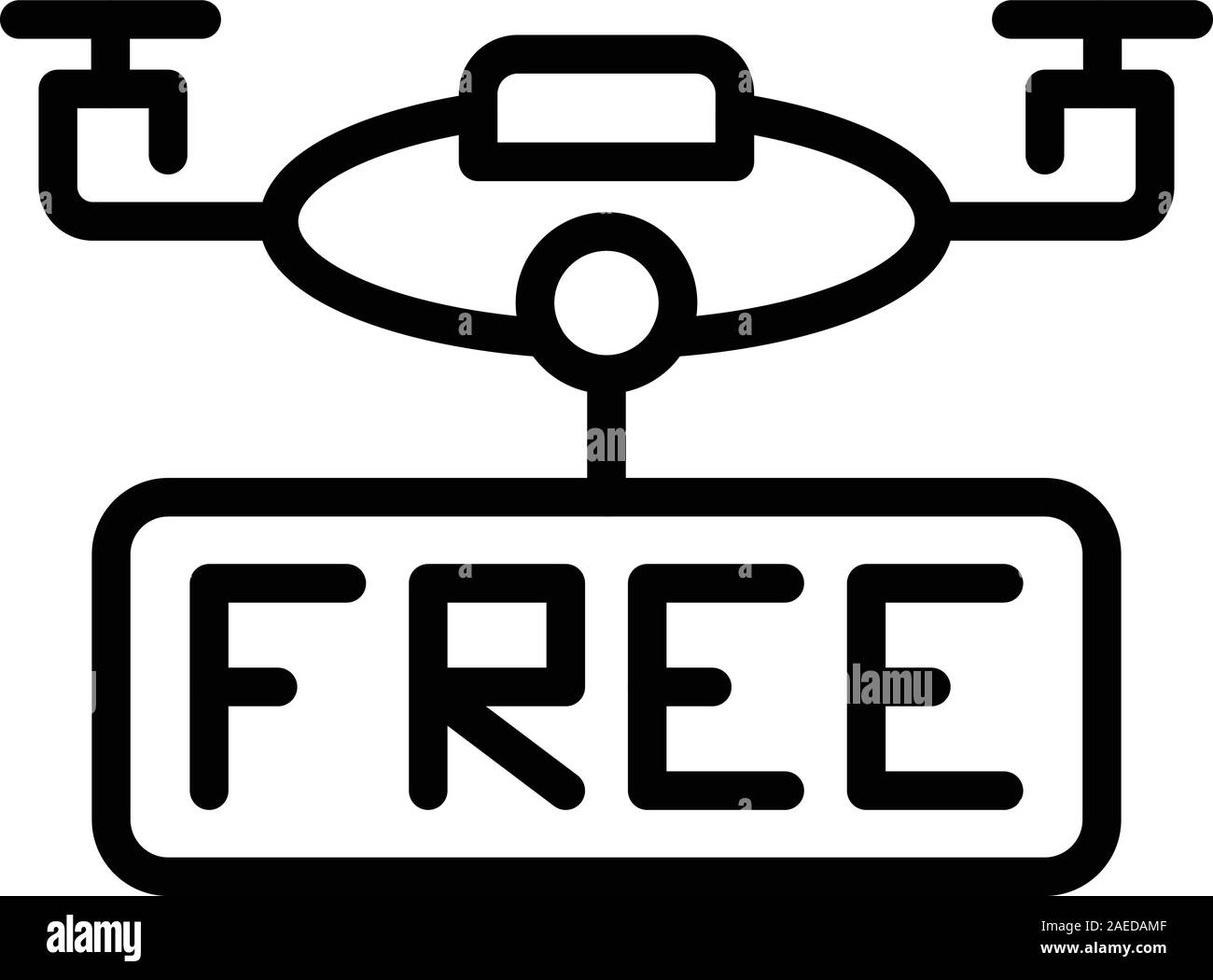 Free drone delivery icon, outline style Stock Vector Image & Art - Alamy