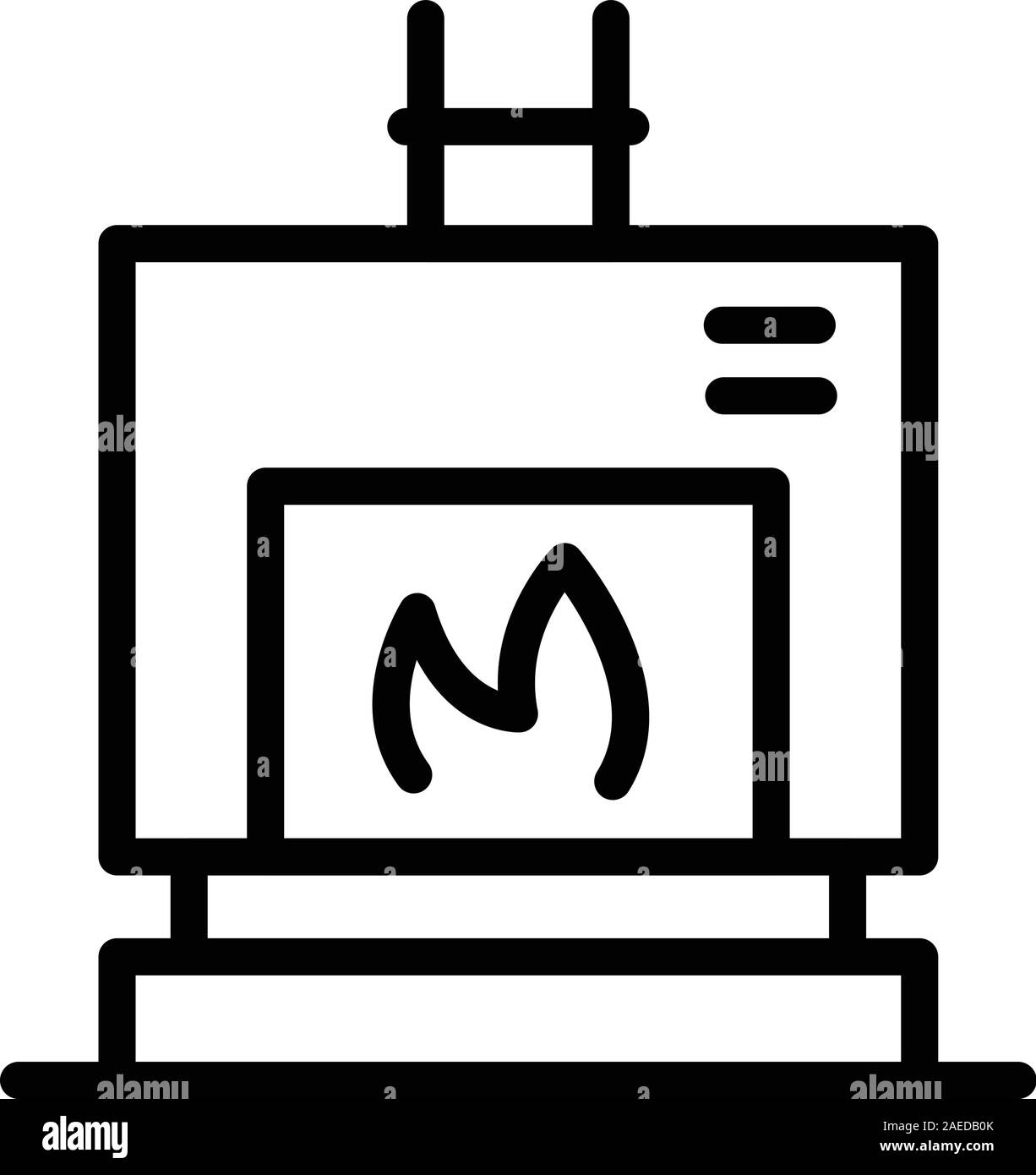 Warm chimney icon outline Black and White Stock Photos & Images - Alamy