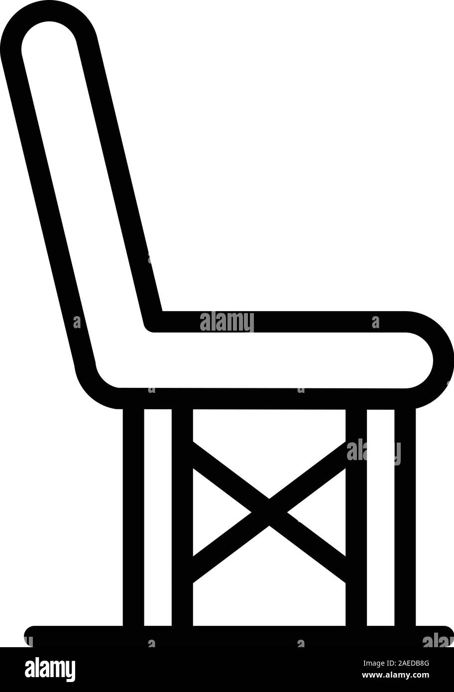 Restaurant chair icon, outline style Stock Vector
