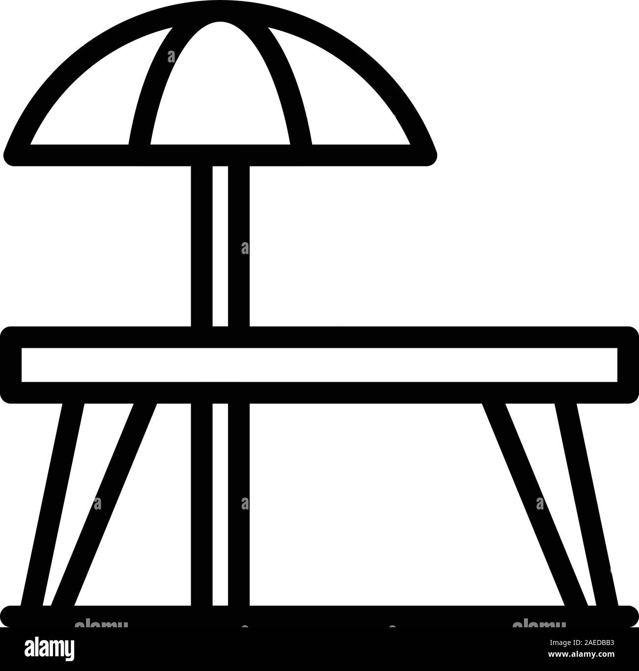 Table and umbrella icon, outline style Stock Vector Image & Art Alamy