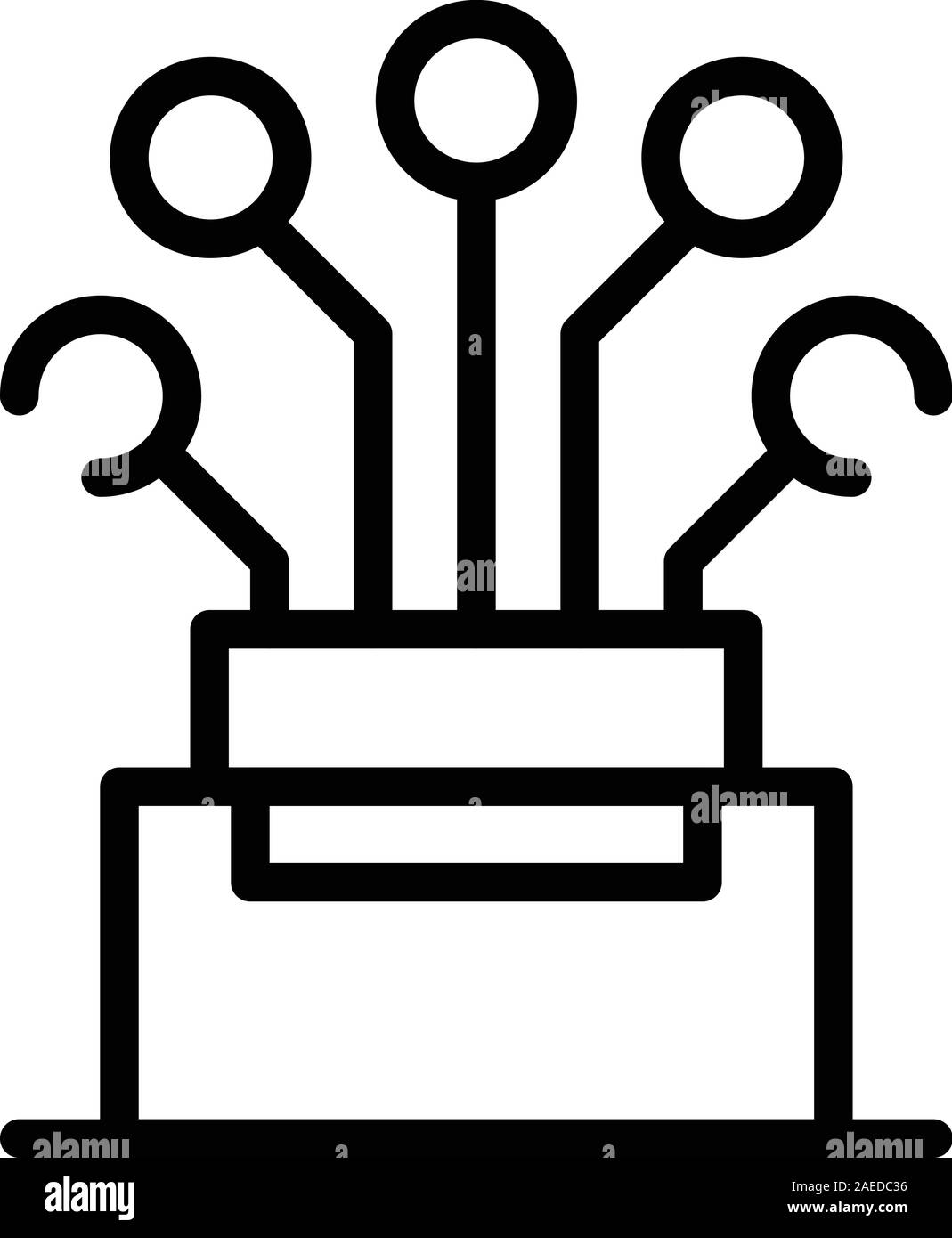 Highly conductive cable icon, outline style Stock Vector Image & Art