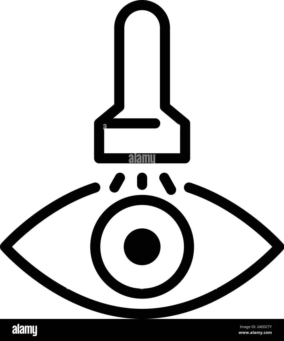 Flashlight and eye icon, outline style Stock Vector Image & Art - Alamy