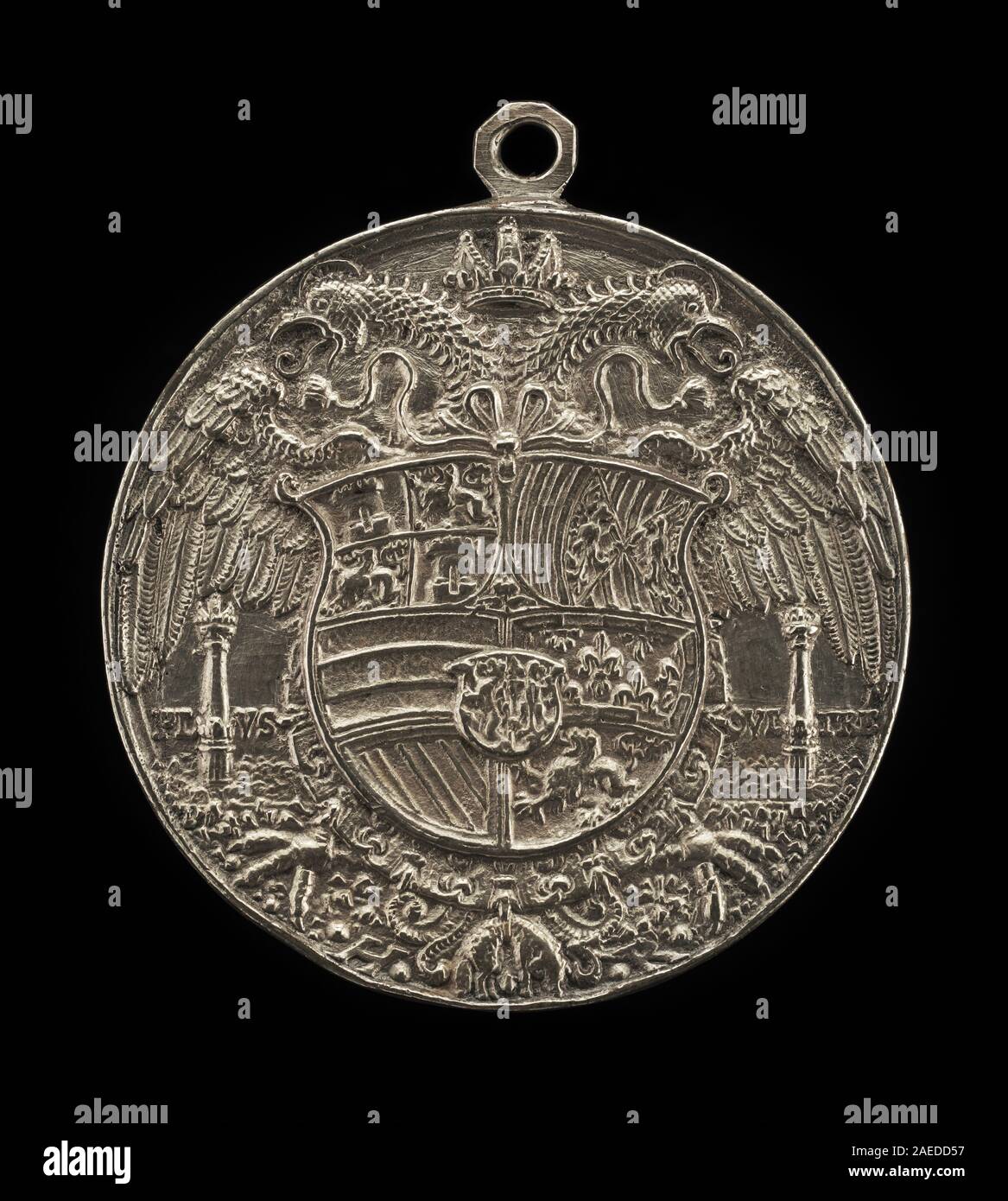 Hans Reinhart the Elder, Double-headed Eagle, Charged with Shield (reverse), 1537 Double-headed Eagle, Charged with Shield [reverse]; 1537date Stock Photo