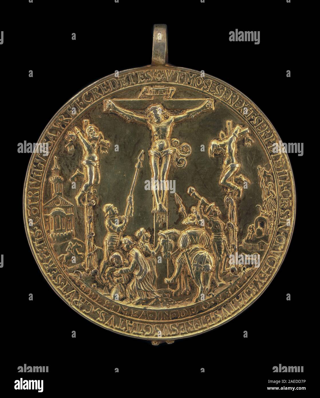 Hans Reinhart the Elder, The Crucifixion (reverse), 1536 The Crucifixion [reverse]; 1536date Stock Photo