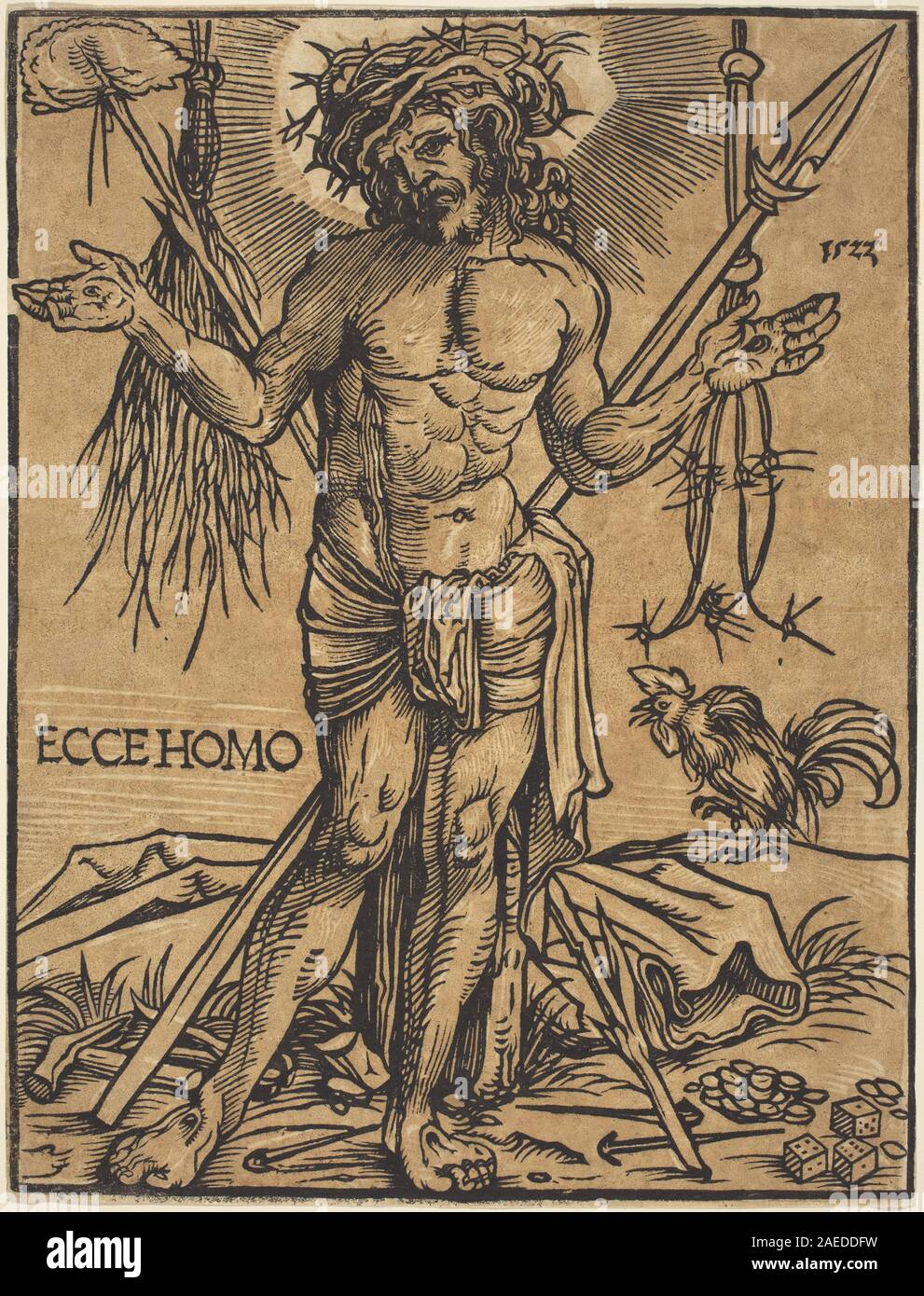 Hans Weiditz, II, The Man of Sorrows Standing, 1522 The Man of Sorrows Standing; 1522date Stock Photo