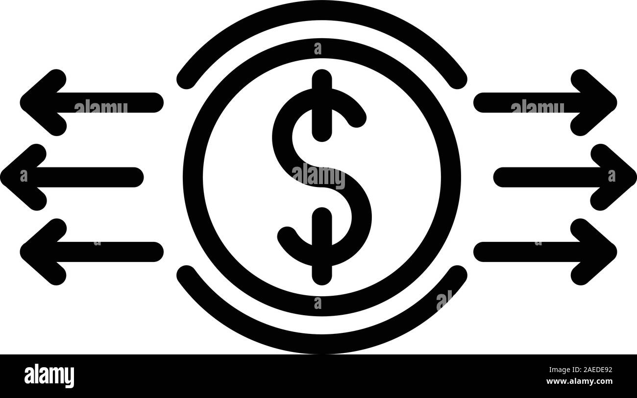 Exchange rates icon outline hi-res stock photography and images - Alamy