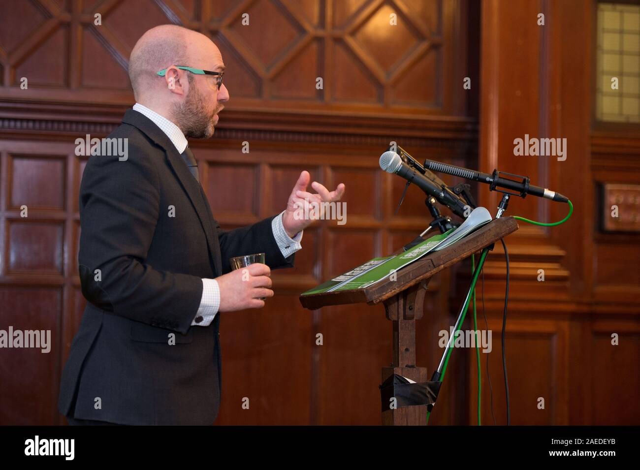 Glasgow, UK. 25 November 2019. Pictured: Patrick Harvie MSP - Co Leader of the Scottish Green Party. Credit: Colin Fisher/Alamy Live News. Stock Photo