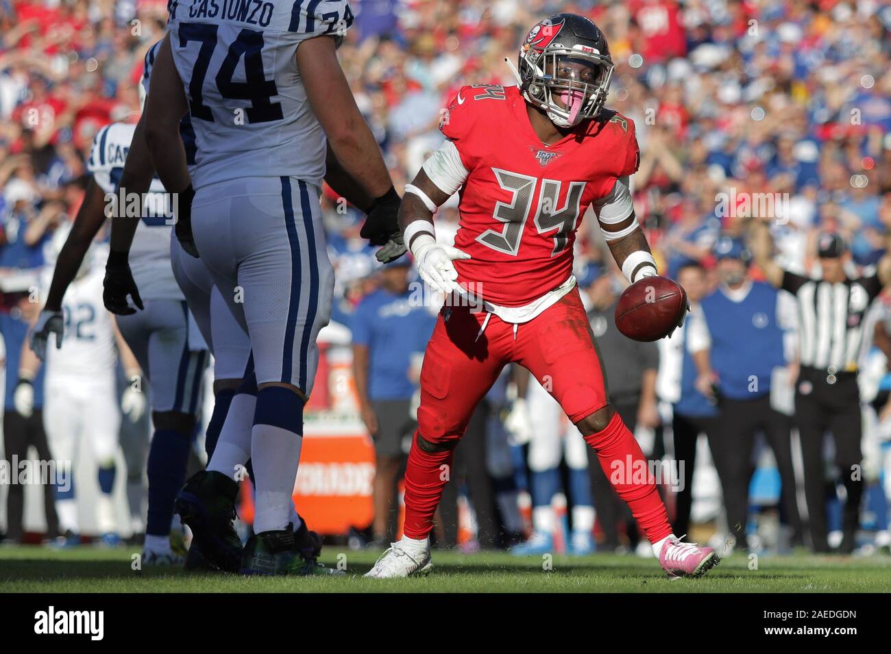 Tampa Bay Buccaneers safety Mike Edwards (32) runs to the ball as