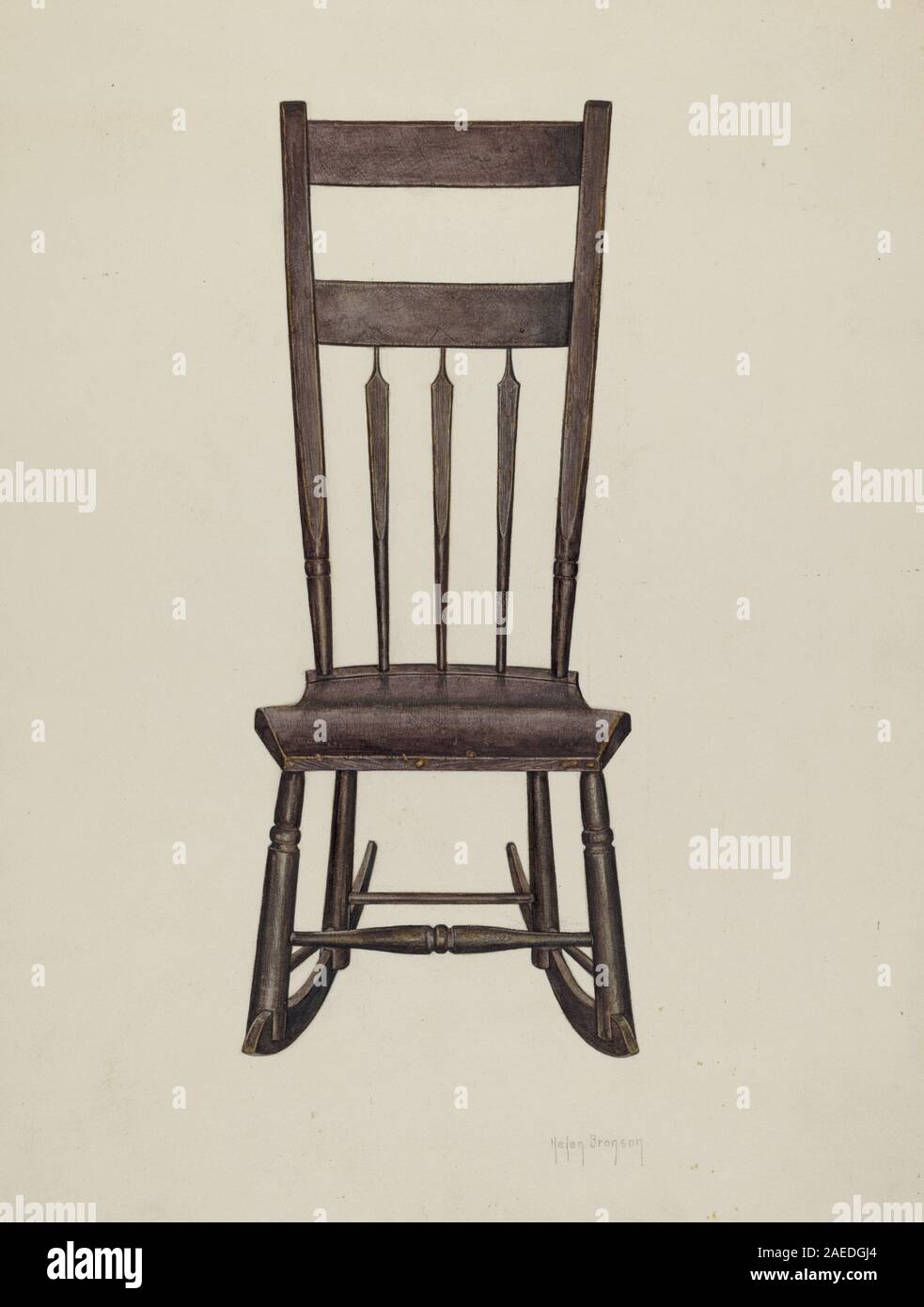 Helen Bronson, Shaker Nursing Chair, c 1937 Shaker Nursing Chair; circa