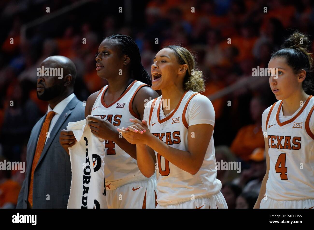 December 8 2019 Texas Longhorns Bench Players Celebrate A Play