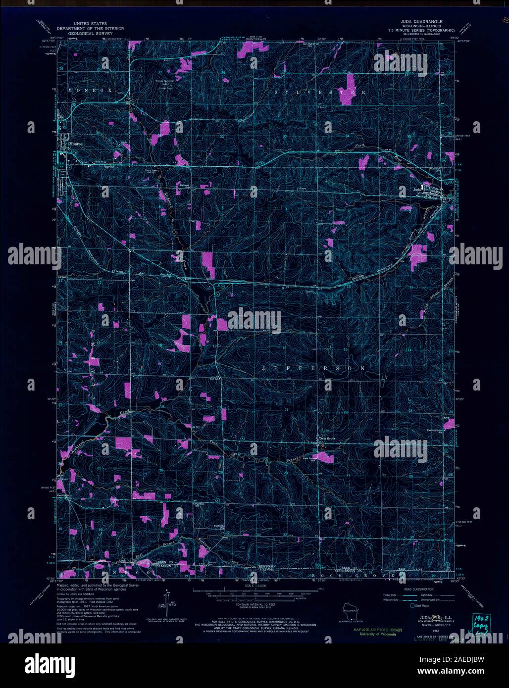 WI Juda 500679 1962 24000 Inverted Restoration Stock Photo Alamy