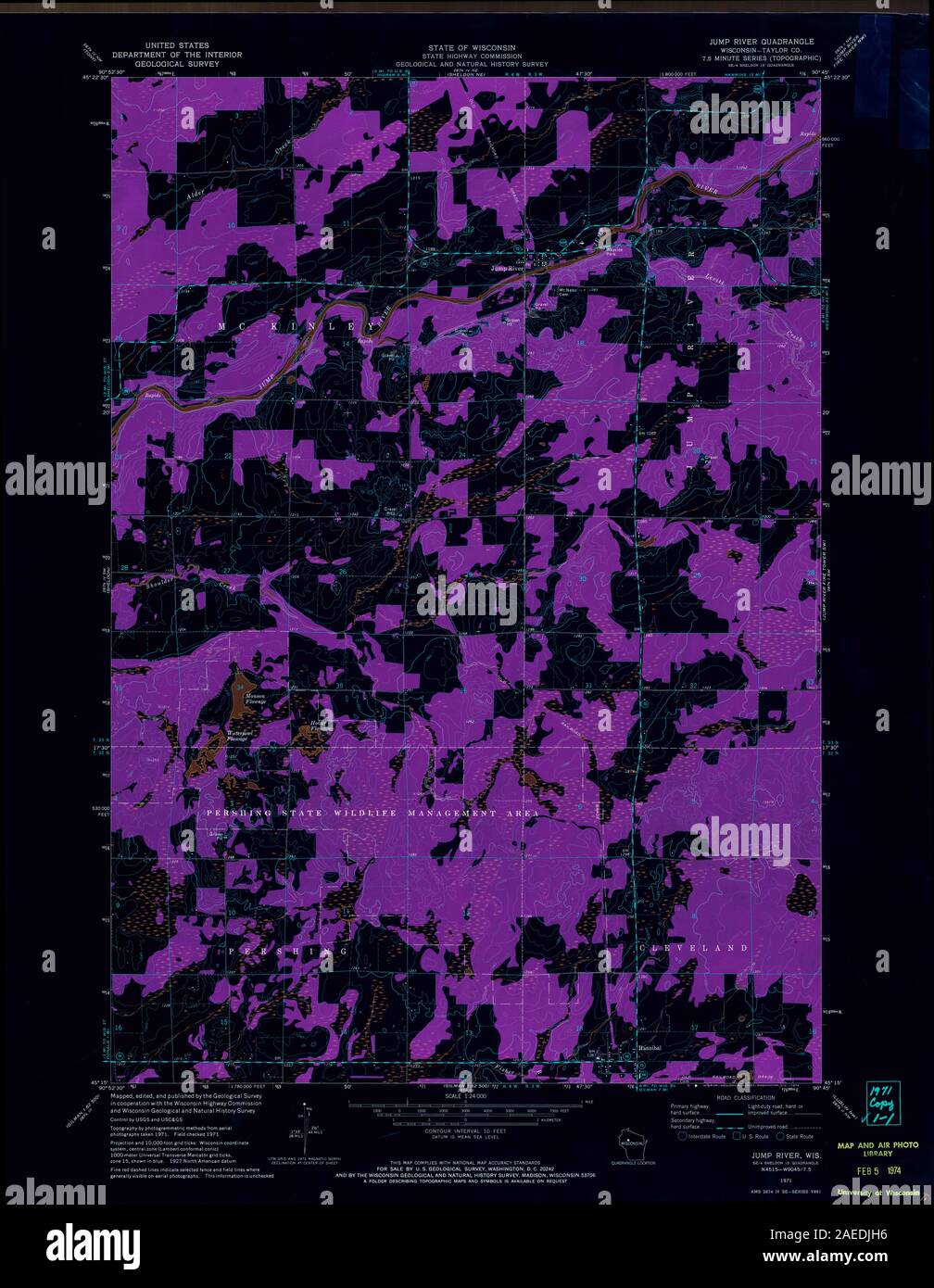 WI Jump River 500682 1971 24000 Inverted Restoration Stock Photo Alamy