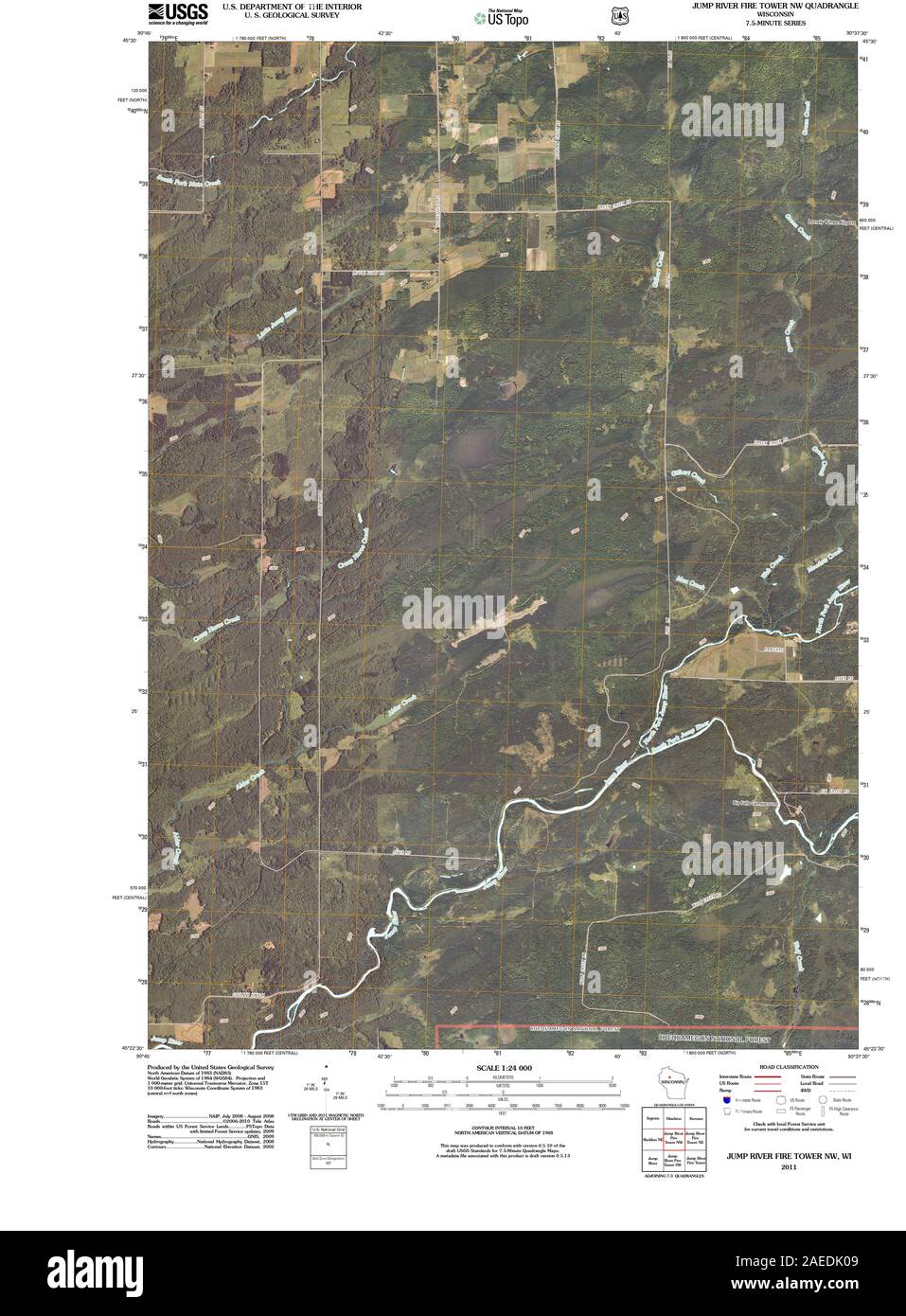 WI Jump River Fire Tower NW 20110414 TM Restoration Stock Photo Alamy