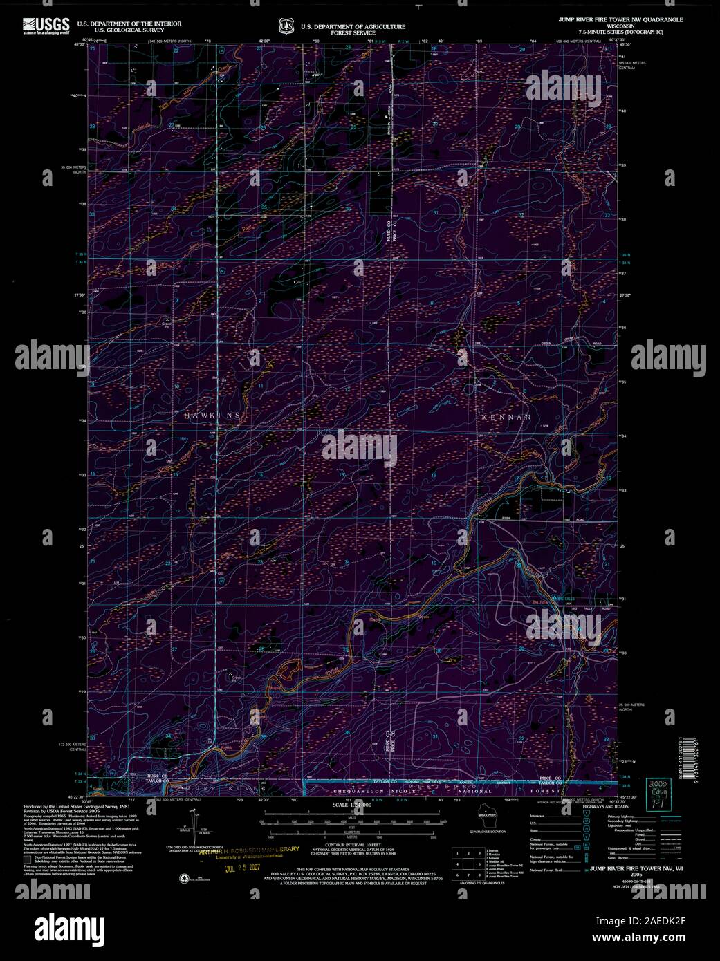 WI Jump River Fire Tower NW 700156 2005 24000 Inverted Restoration