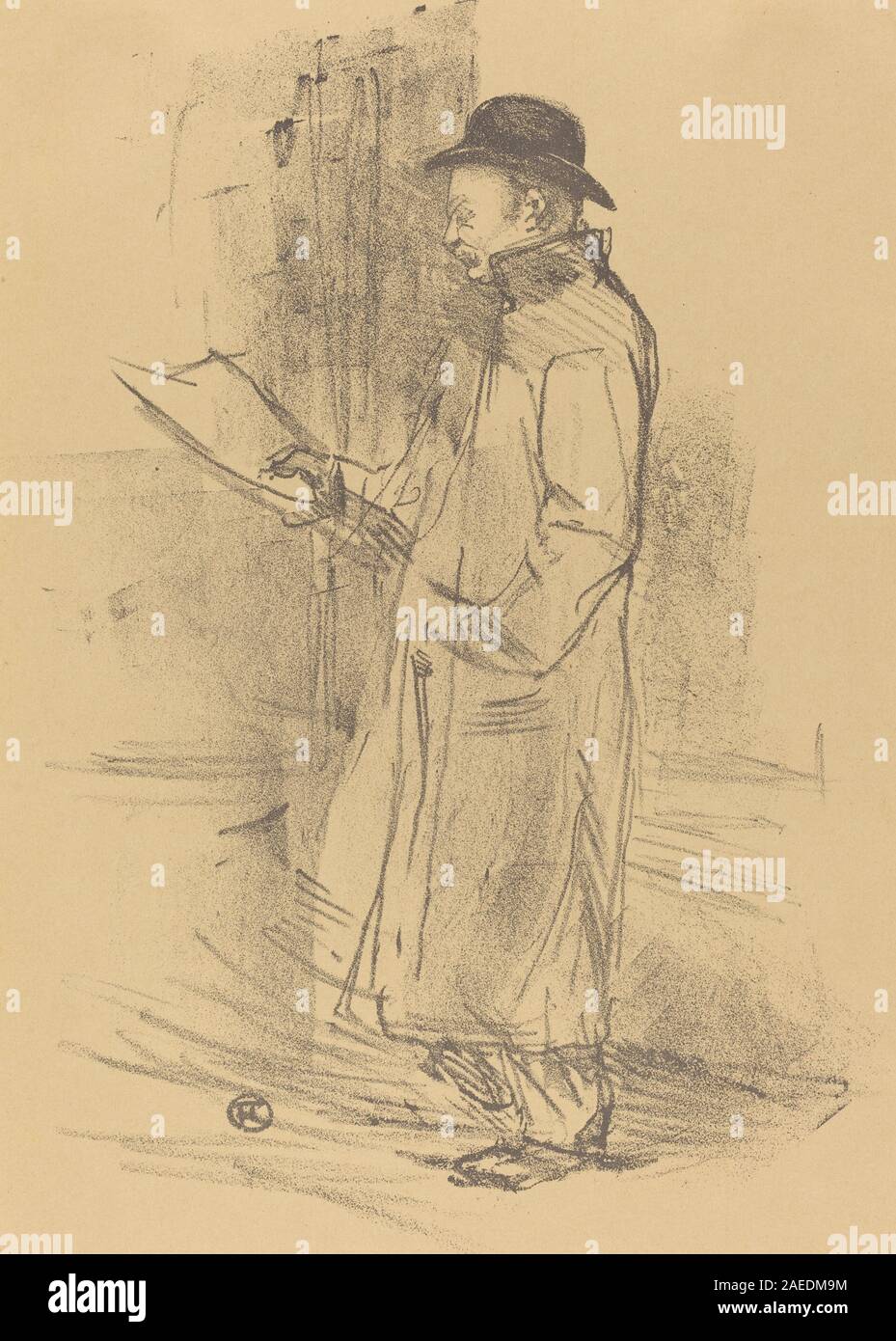 Henri de Toulouse-Lautrec, Program for Benefice Gemier (Programme du Bénéfice Gémier), 1897 Program for Benefice Gemier (Programme du Bénéfice Gémier); 1897date Stock Photo