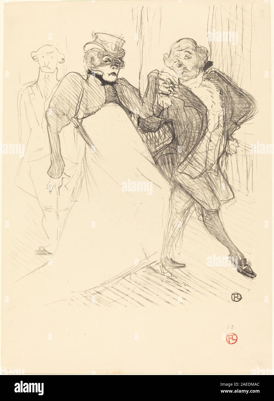 Henri de Toulouse-Lautrec, Rejane and Galipaux in Madame Sans-Gêne (Réjane et Galipaux dans Madame Sans-Gêne), 1894 Rejane and Galipaux in Madame Sans-Gêne (Réjane et Galipaux dans Madame Sans-Gêne); 1894date Stock Photo