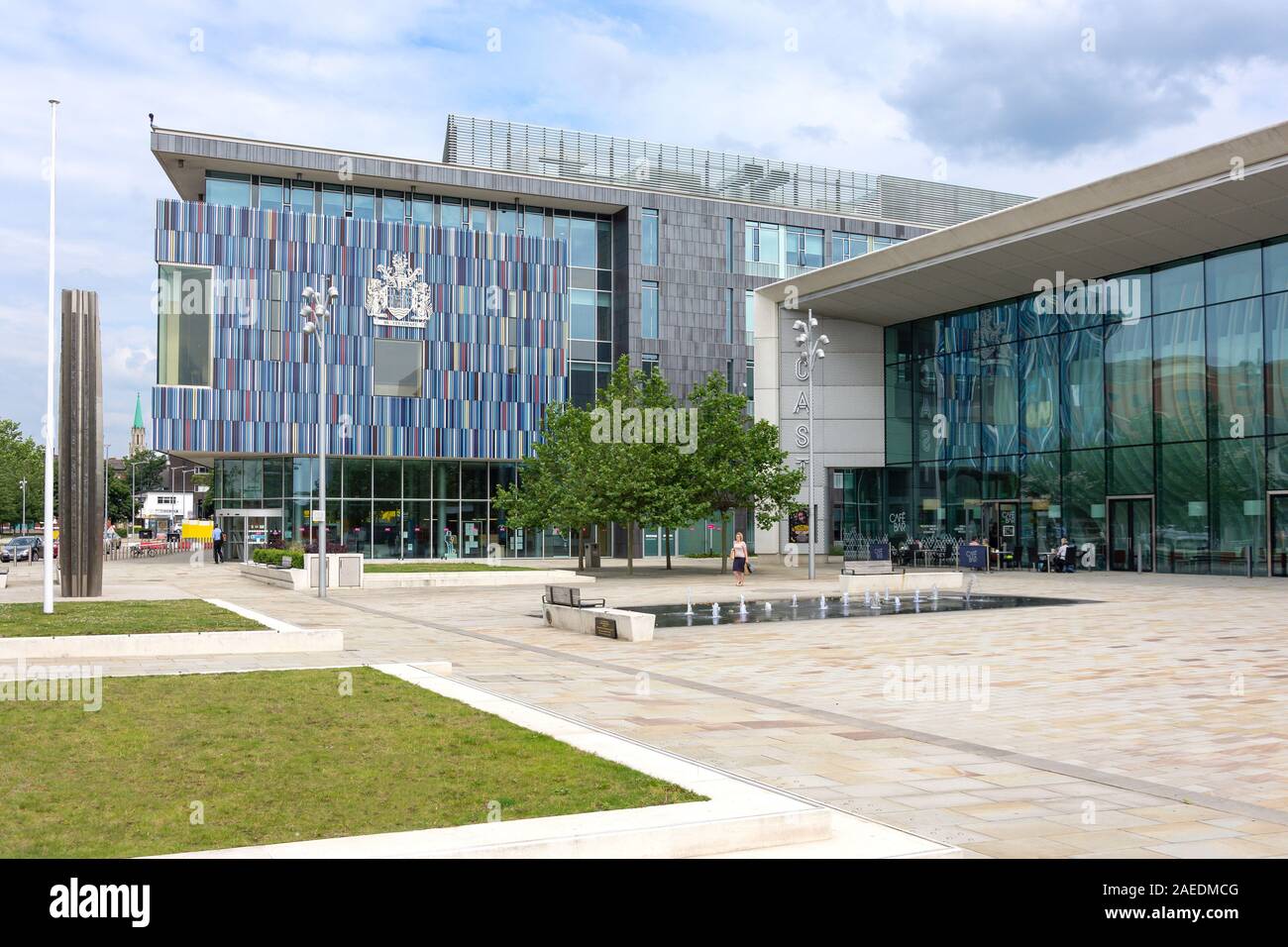 Doncaster Council Civic Office & Cast Theatre, Waterdale, Doncaster, South Yorkshire, England, United Kingdom Stock Photo