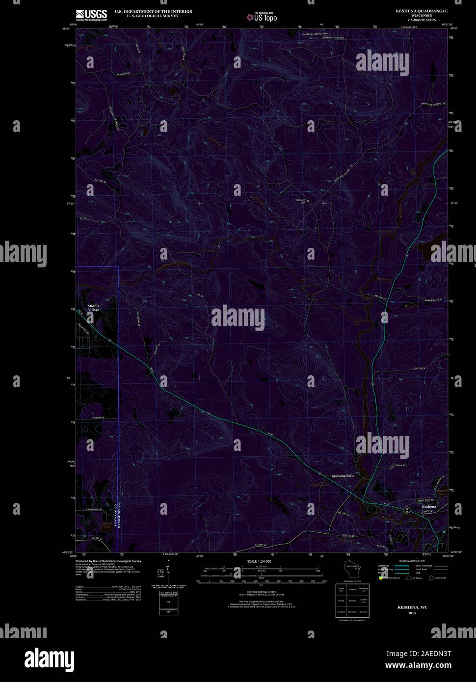 Map of keshena hires stock photography and images Alamy