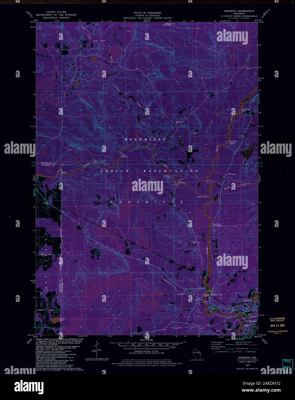 Map of keshena hires stock photography and images Alamy