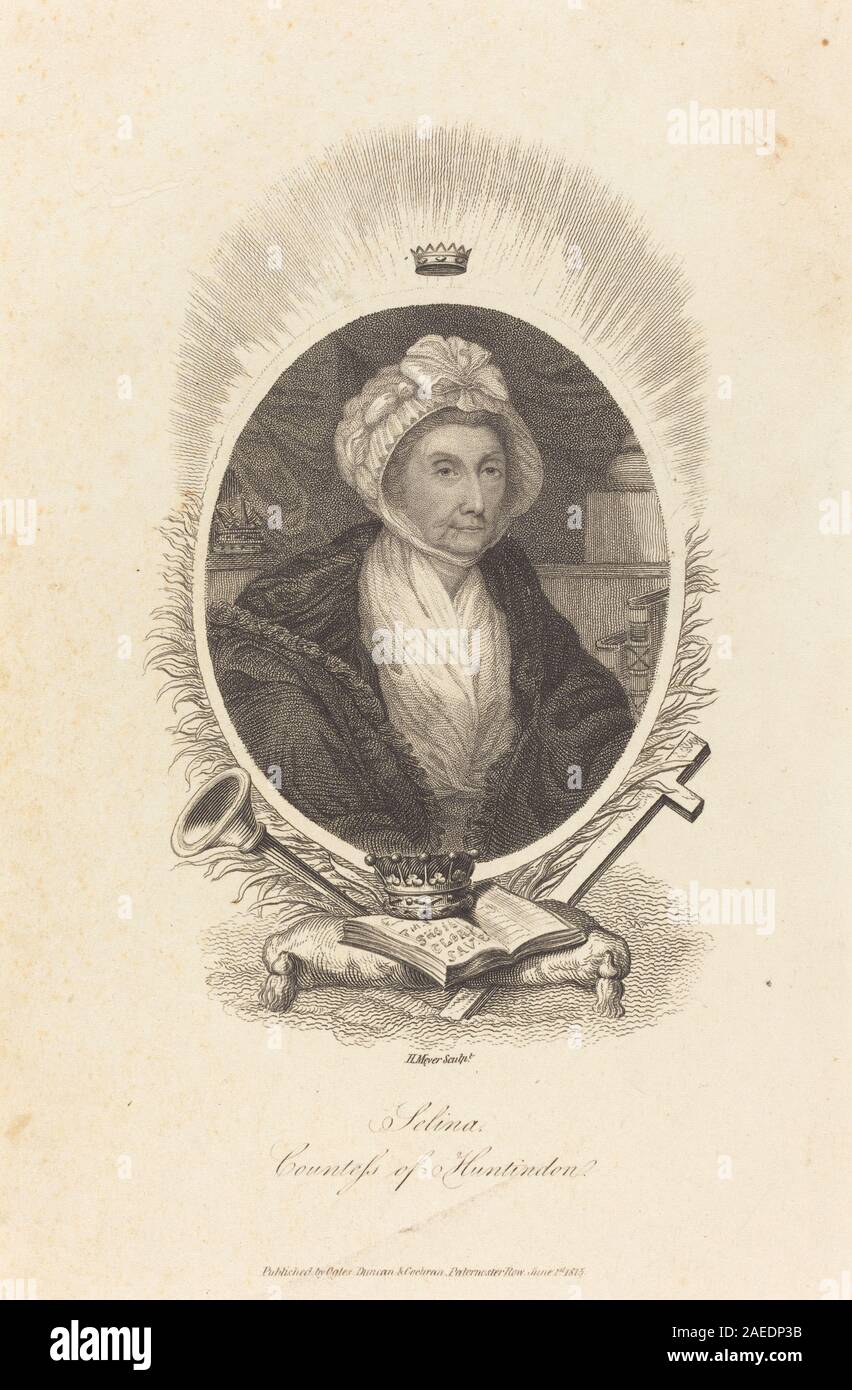 Henry Meyer after John Hoppner, Selina, Countess of Huntindon, 1815 Selina, Countess of Huntindon; 1815date Stock Photo