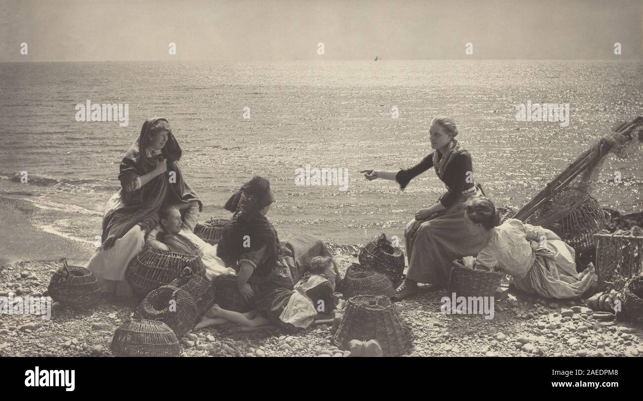 Henry Peach Robinson, Gossip on the Beach, c 1885 Gossip on the Beach; circa 1885 date Stock Photo