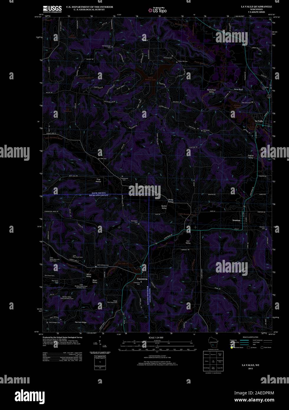 Map of la valle hires stock photography and images Alamy