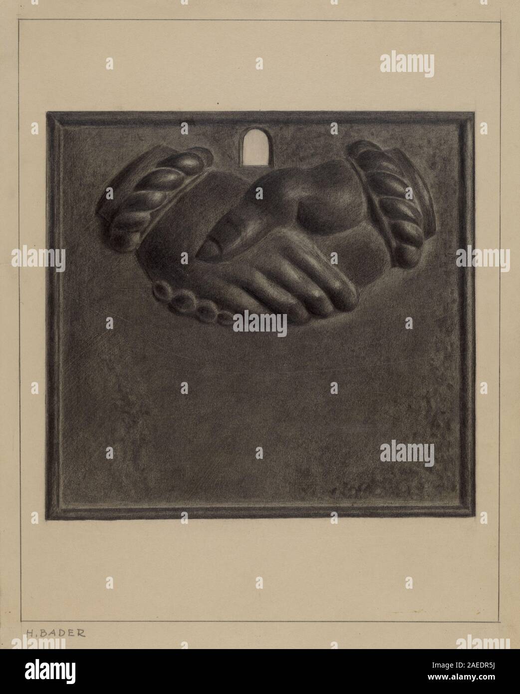 A firemark created by Herman Bader around 1937, made of metal, often ...