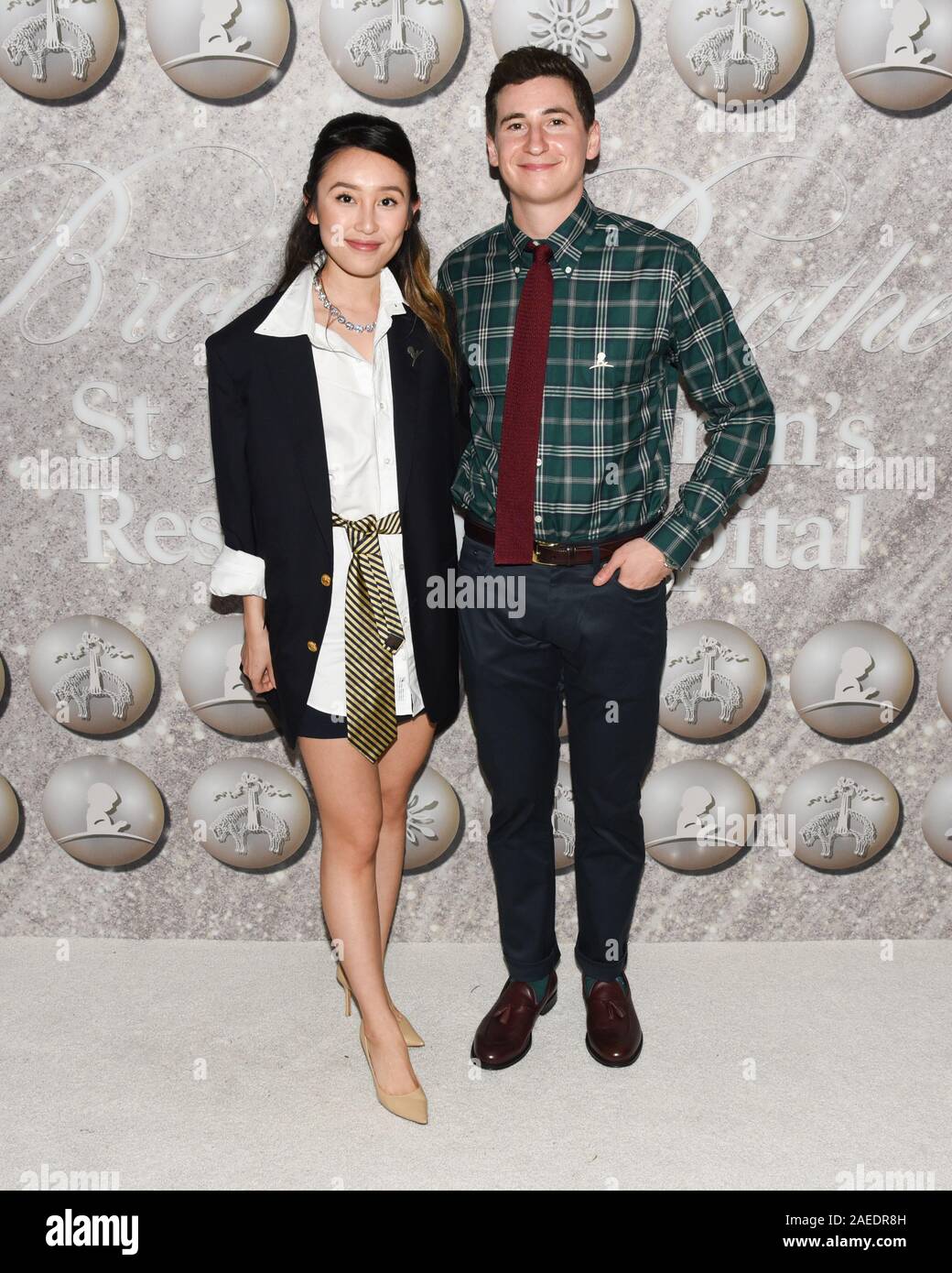 December 7, 2019, West Hollywood, California, USA: Olivia Sui and Sam Lerner attends Brooks Brothers Host Annual Holiday Celebration in West Hollywood to Benefit St. Jude. (Credit Image: © Billy Bennight/ZUMA Wire) Stock Photo