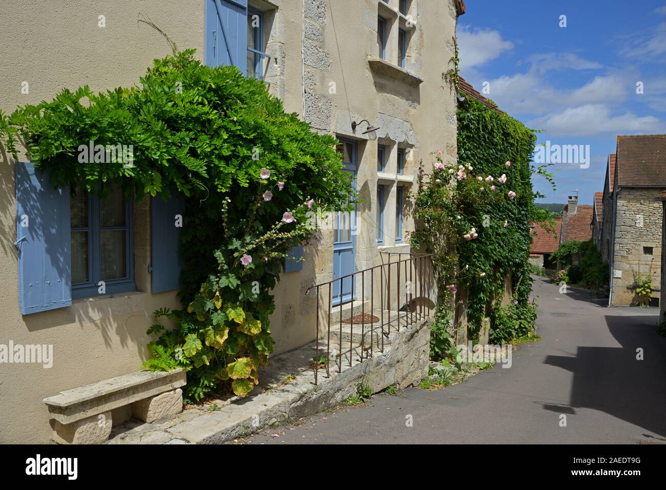 The picturesque village of Flavigny sur Ozerain, Cote d'Or FR Stock Photo