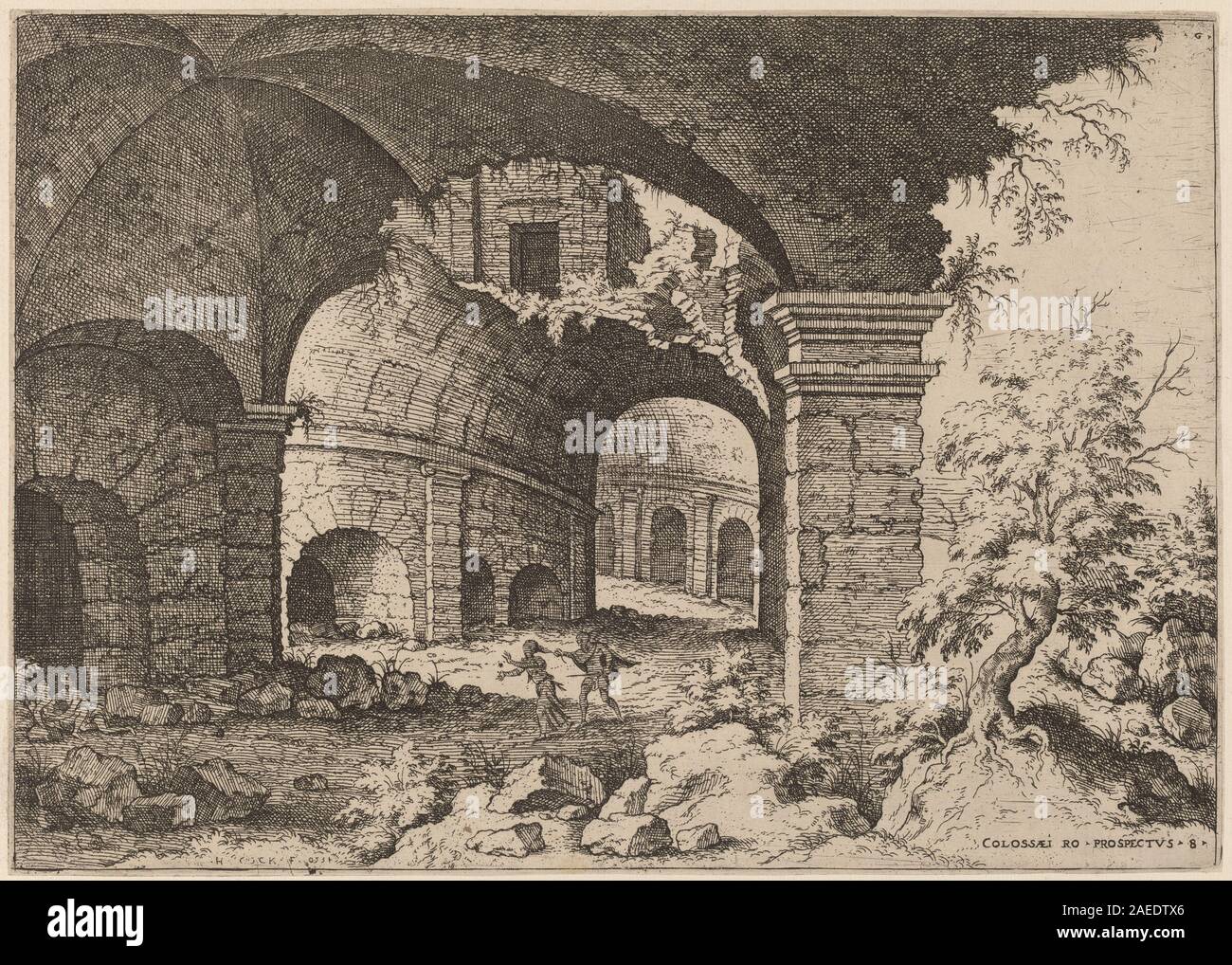 Hieronymus Cock, Eighth View of the Colosseum, 1550 Eighth View of the ...