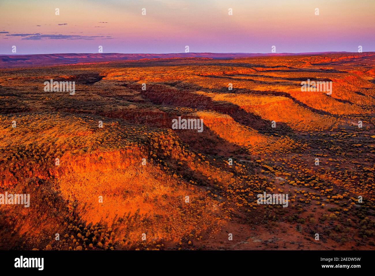 Sunset on the George Gill ranges. Located close to Kings Canyon, this ...