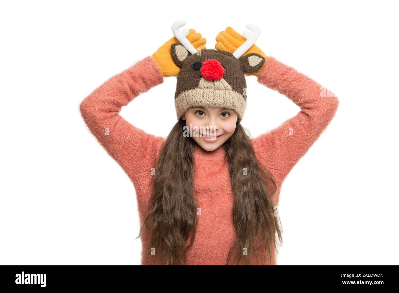 cold days. favorite knitted funny hat. active healthy childhood. feeling cosy and warm. kid knitwear fashion. happy little kid isolated on white. say no to winter cold. funny small girl in hat cold days. favorite knitted funny hat. active healthy childhood. feeling cosy and warm. kid knitwear fashion. happy little kid isolated on white. say no to winter cold. funny small girl in hat