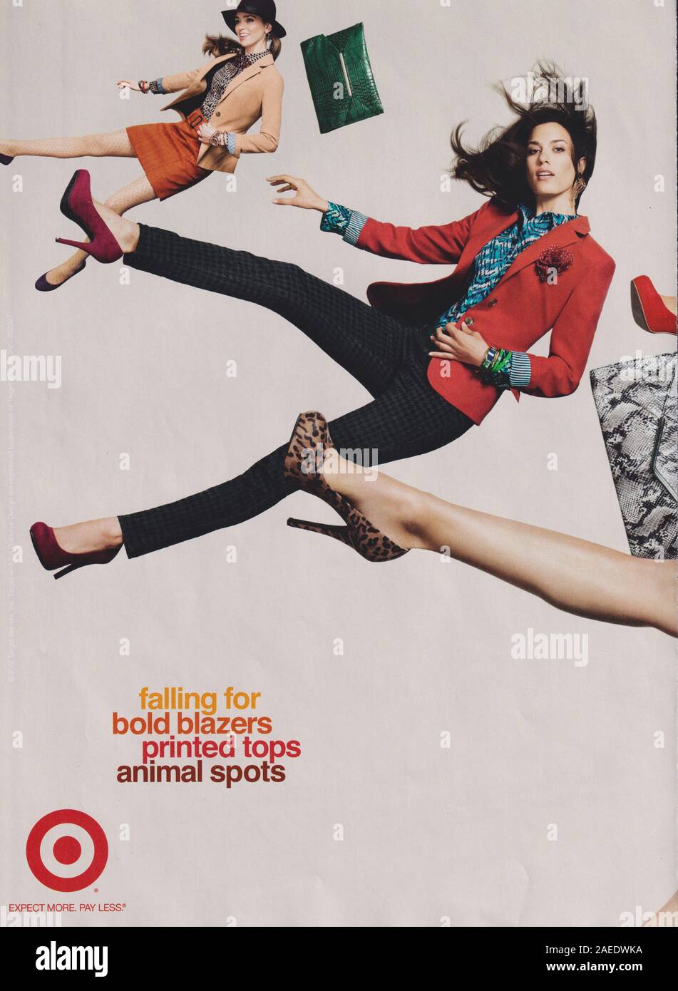 poster advertising Target fashion house in paper magazine from 2012 year, advertisement, creative 2010s advert Stock Photo