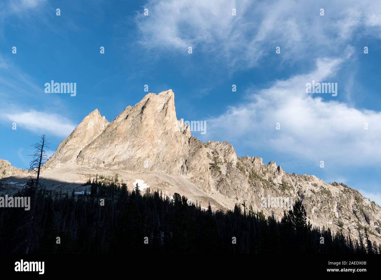 El Capitan peak in Idaho's Sawtooth Mountains. Stock Photo