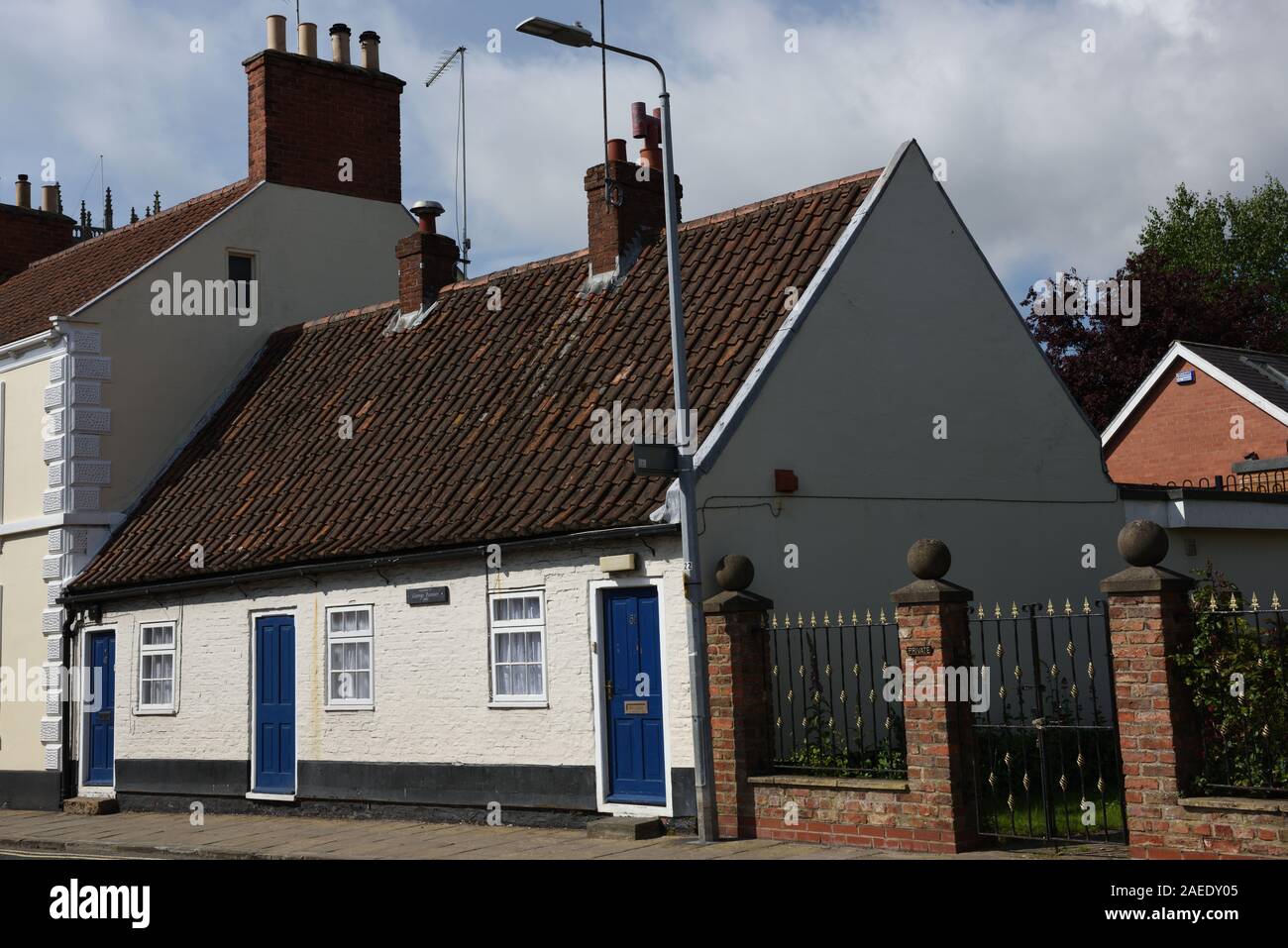 Painter's Cottages, former almshouses, Hedon, East Yorkshire, England Stock Photo