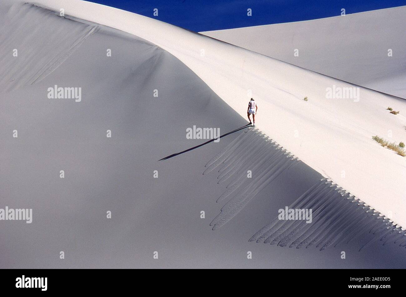 Climbing the big sand dune Stock Photo - Alamy