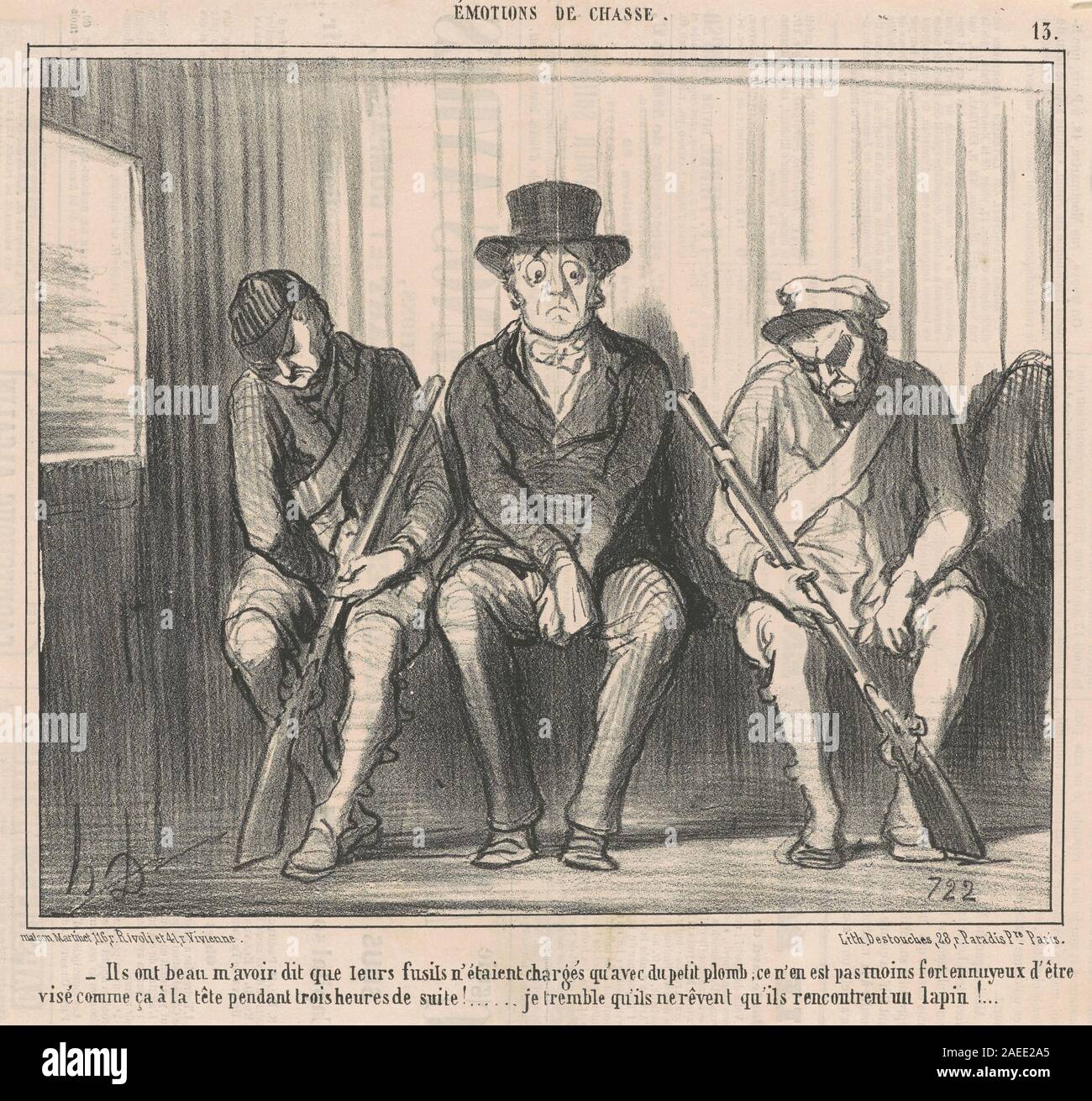 Honoré Daumier, Ils ont beau m'avoir dit , 19th century Ils ont beau m'avoir dit ...; 19th century date Stock Photo
