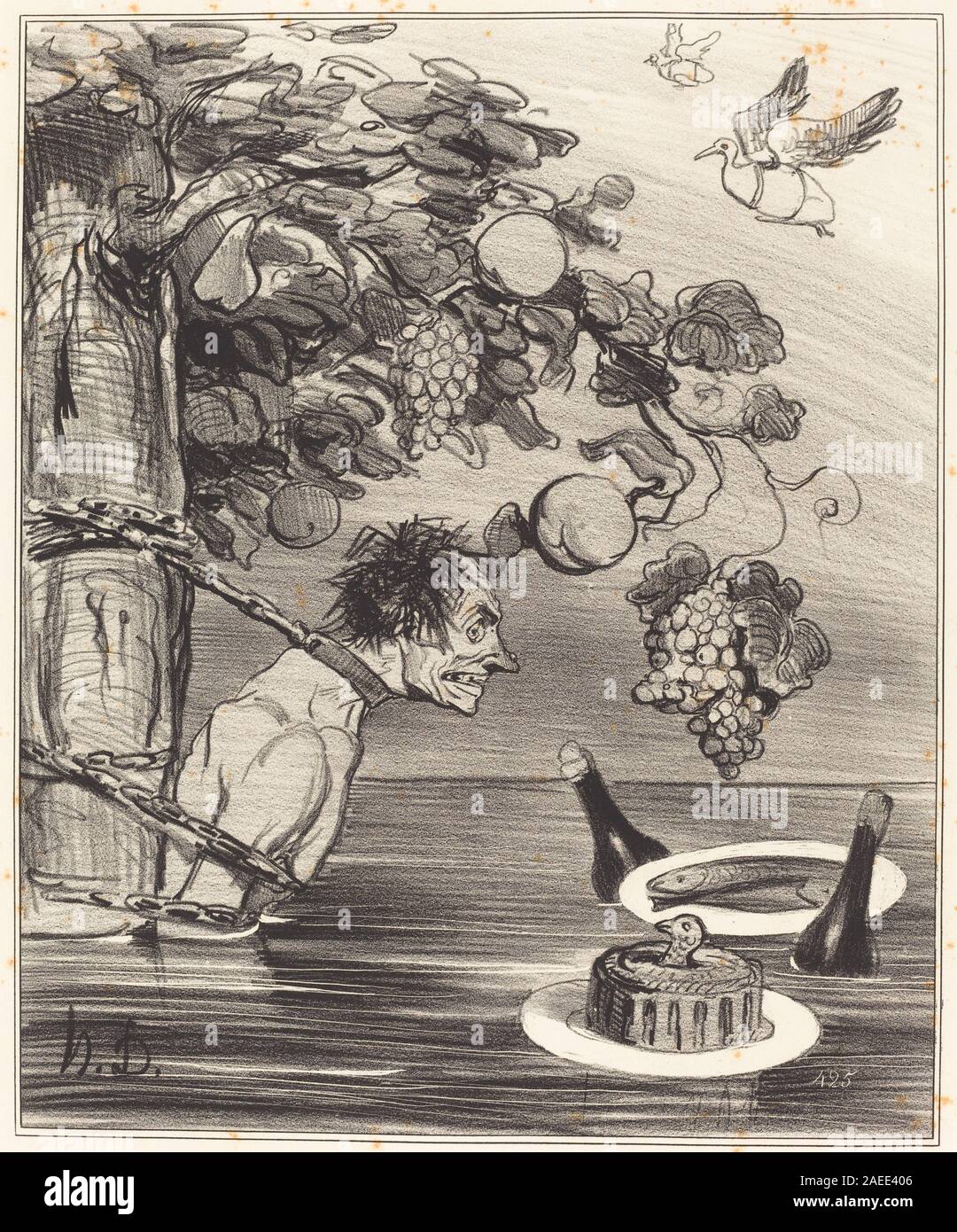 Honoré Daumier, Le Supplice de Tantale, 1842 Le Supplice de Tantale