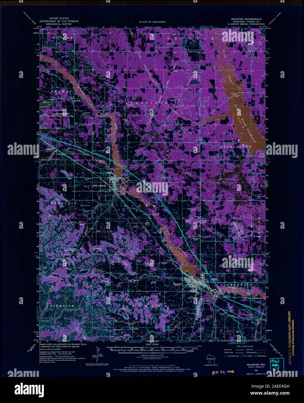 Map of mauston hires stock photography and images Alamy