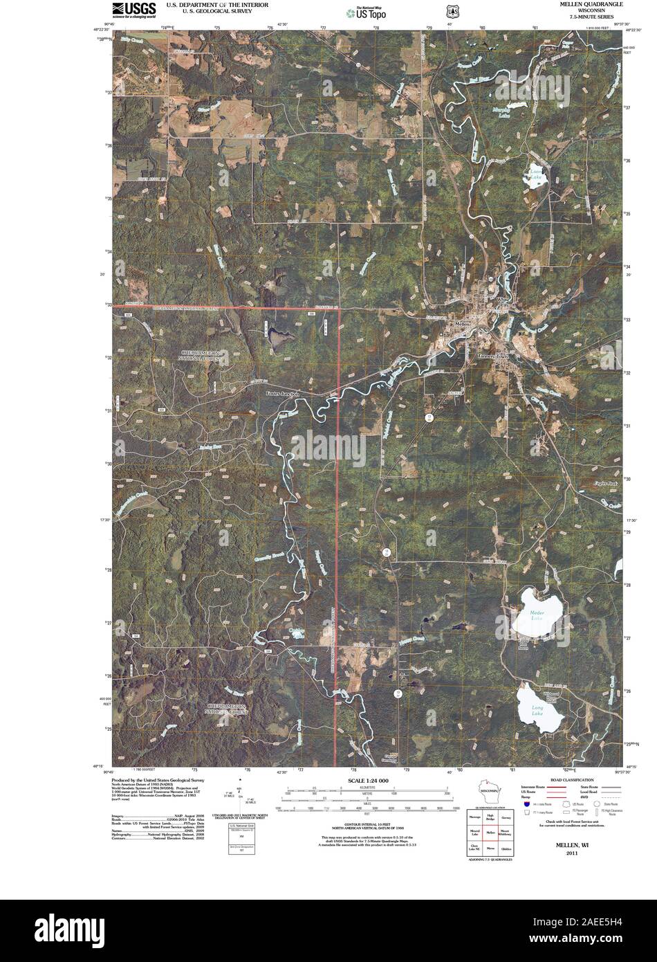 Map of mellen hires stock photography and images Alamy